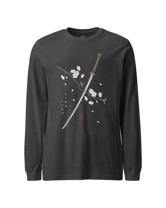 Sakura Katana Samurai Unisex Long Sleeve Tee