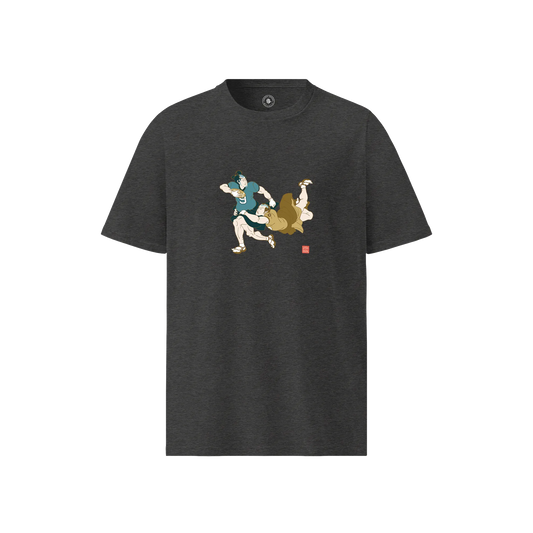 Samurai American Football Ukiyo-e  Unisex organic t-shirt No.1