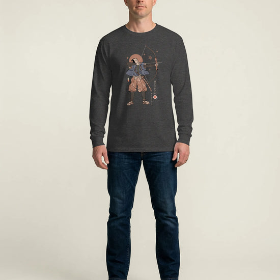 Samurai Archer Ukiyo-e Unisex Long Sleeve Tee - Samurai Original