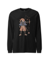 Samurai Archer Ukiyo-e Unisex Long Sleeve Tee Black - Samurai Original