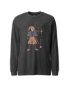 Samurai Archer Ukiyo-e Unisex Long Sleeve Tee Dark Grey Heather - Samurai Original