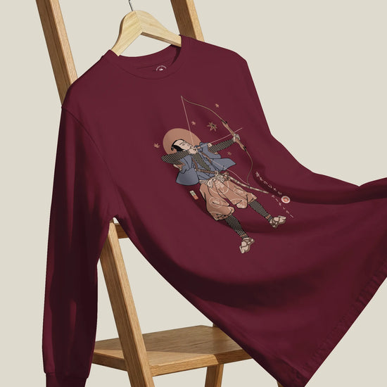 Samurai Archer Ukiyo-e Unisex Long Sleeve Tee - Samurai Original