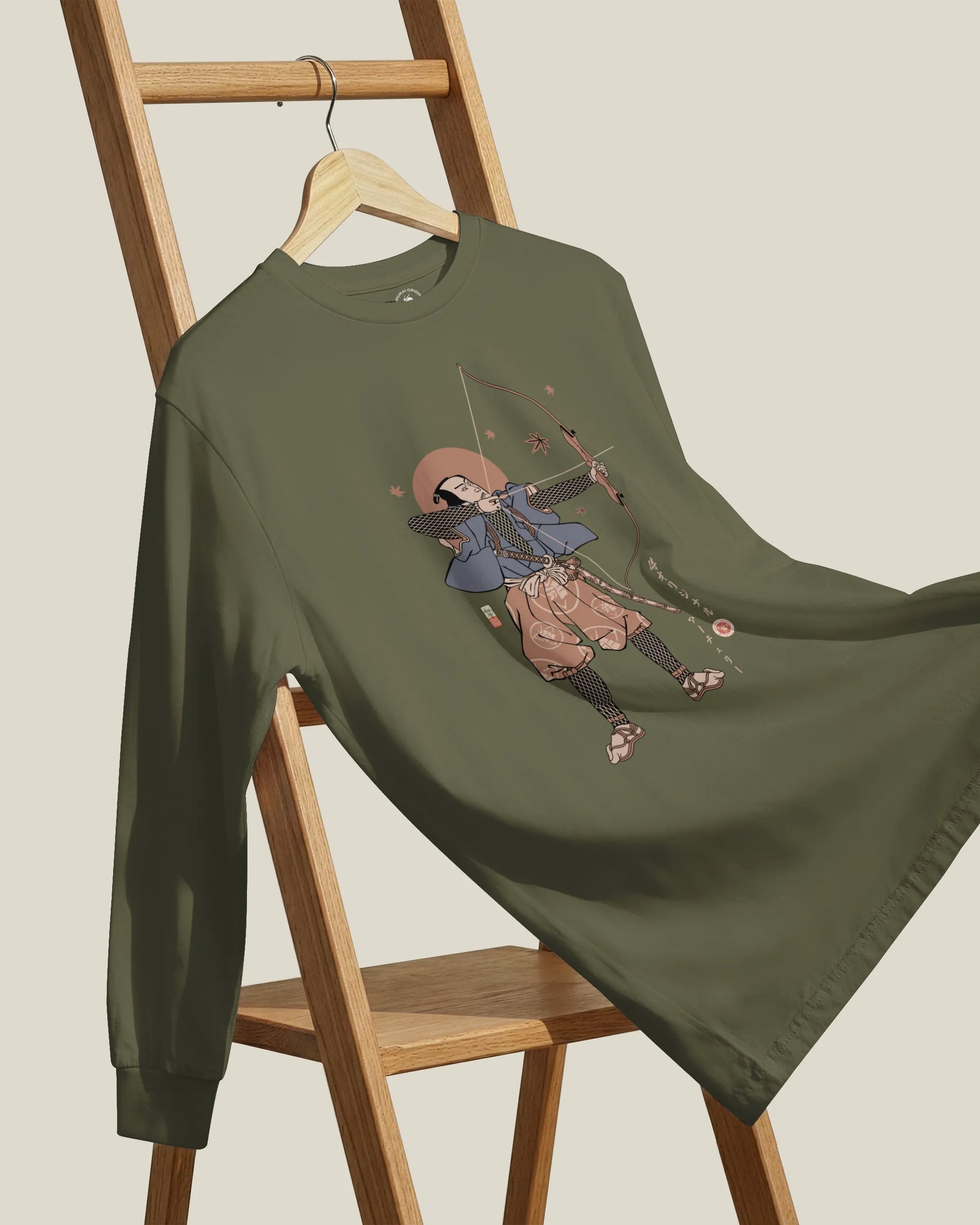 Samurai Archer Ukiyo-e Unisex Long Sleeve Tee - Samurai Original