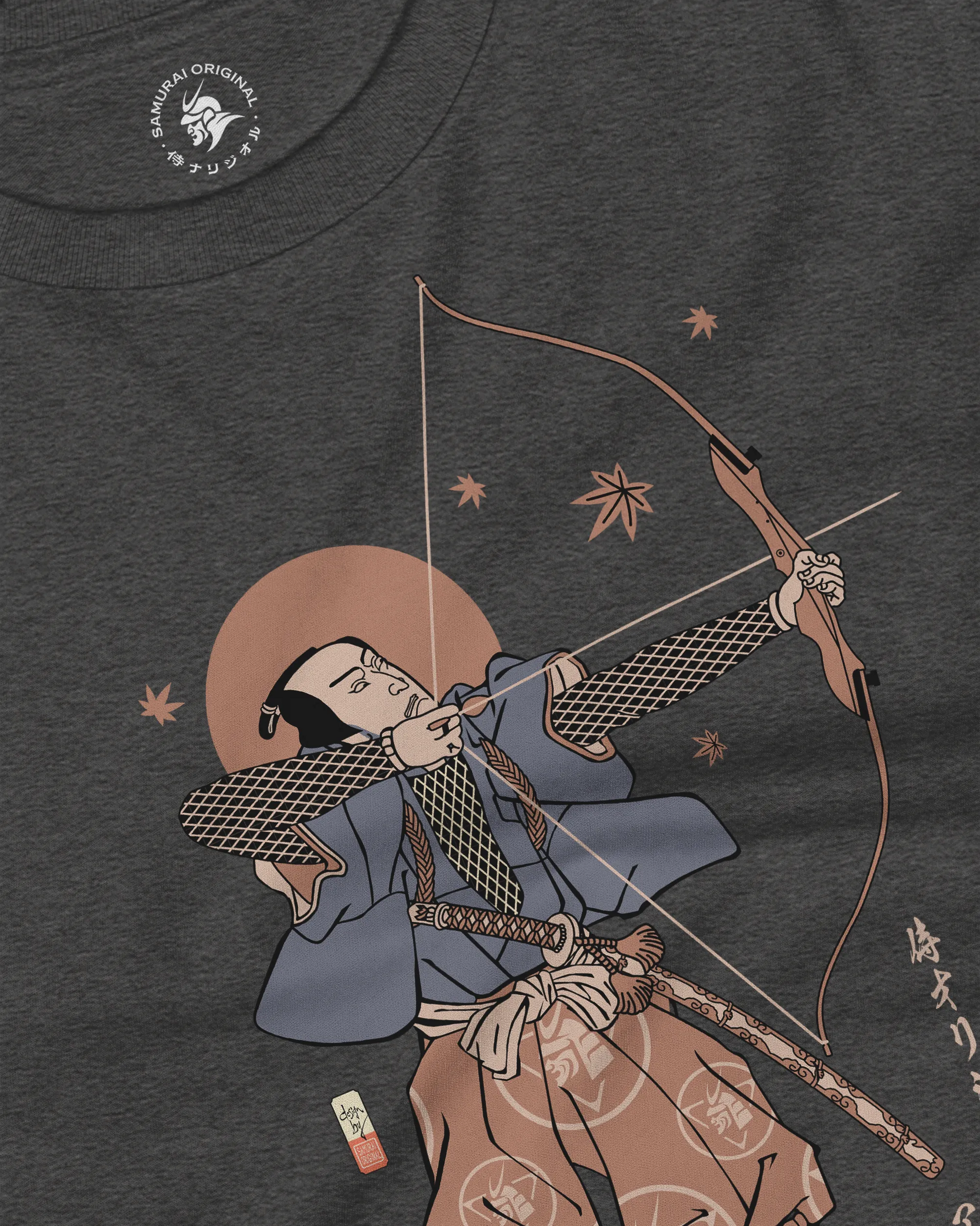 Samurai Archer Ukiyo-e Unisex Long Sleeve Tee - Samurai Original