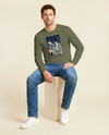 Samurai Astronomy Telescope Ukiyo-e Unisex Long Sleeve Tee - Samurai Original