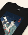 Samurai Astronomy Telescope Ukiyo-e Unisex Long Sleeve Tee - Samurai Original