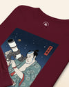 Samurai Astronomy Telescope Ukiyo-e Unisex Long Sleeve Tee - Samurai Original