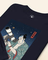 Samurai Astronomy Telescope Ukiyo-e Unisex Long Sleeve Tee - Samurai Original