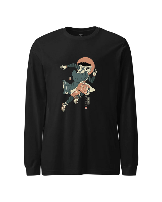 Samurai Athletics Ukiyo-e Unisex Long Sleeve Tee Black - Samurai Original