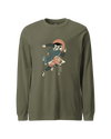 Samurai Athletics Ukiyo-e Unisex Long Sleeve Tee Military Green - Samurai Original