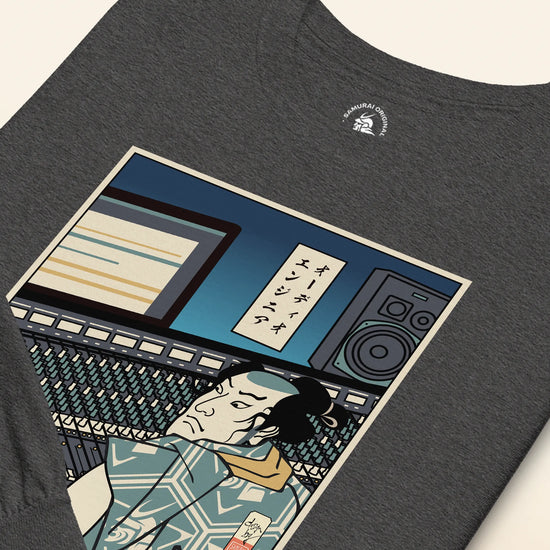 Samurai Audio Engineer Ukiyo-e Unisex Long Sleeve Tee - Samurai Original