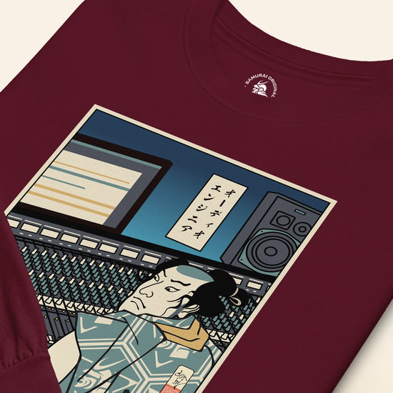 Samurai Audio Engineer Ukiyo-e Unisex Long Sleeve Tee - Samurai Original
