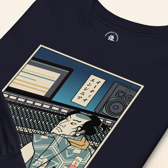 Samurai Audio Engineer Ukiyo-e Unisex Long Sleeve Tee - Samurai Original