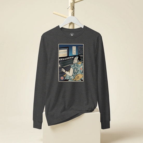 Samurai Audio Engineer Ukiyo-e Unisex Long Sleeve Tee - Samurai Original