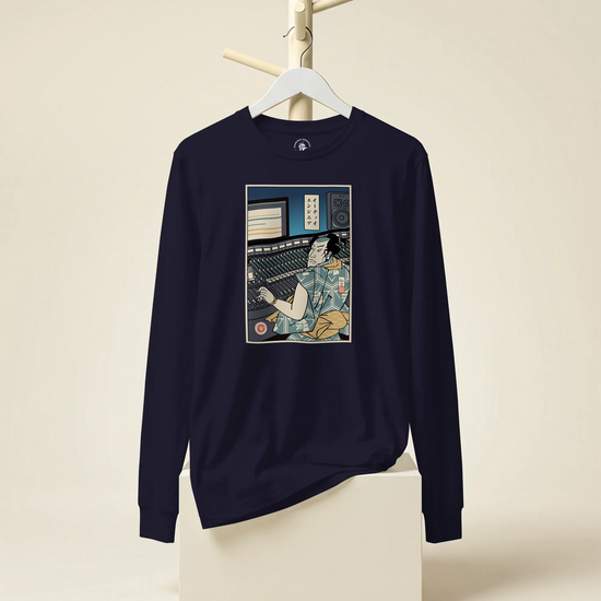 Samurai Audio Engineer Ukiyo-e Unisex Long Sleeve Tee - Samurai Original