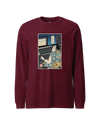 Samurai Audio Engineer Ukiyo-e Unisex Long Sleeve Tee Maroon - Samurai Original