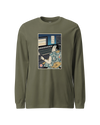 Samurai Audio Engineer Ukiyo-e Unisex Long Sleeve Tee Military Green - Samurai Original