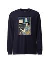 Samurai Audio Engineer Ukiyo-e Unisex Long Sleeve Tee Navy - Samurai Original