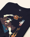 Samurai BBQ Barbecue Funny Ukiyo-e Unisex Long Sleeve Tee
