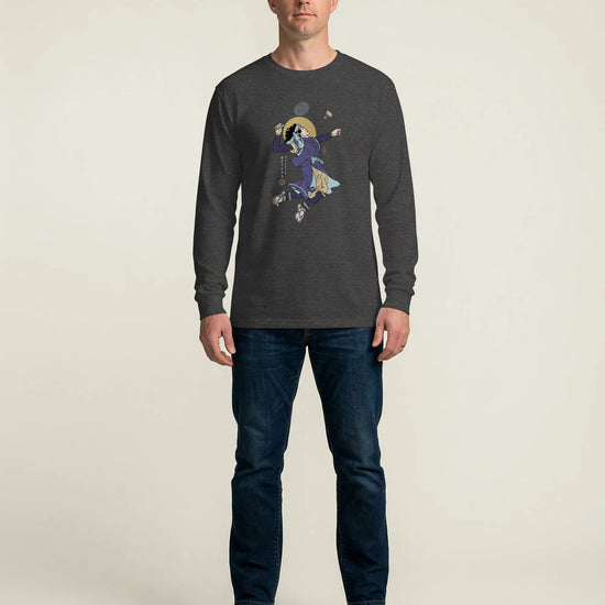 Samurai Badminton Ukiyo-e Unisex Long Sleeve Tee No.1 - Samurai Original