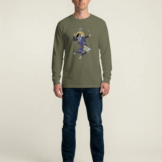Samurai Badminton Ukiyo-e Unisex Long Sleeve Tee No.1 - Samurai Original