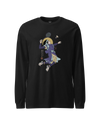 Samurai Badminton Ukiyo-e Unisex Long Sleeve Tee No.1 Black - Samurai Original