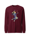 Samurai Badminton Ukiyo-e Unisex Long Sleeve Tee No.1 Maroon - Samurai Original