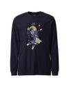 Samurai Badminton Ukiyo-e Unisex Long Sleeve Tee No.1 Navy - Samurai Original