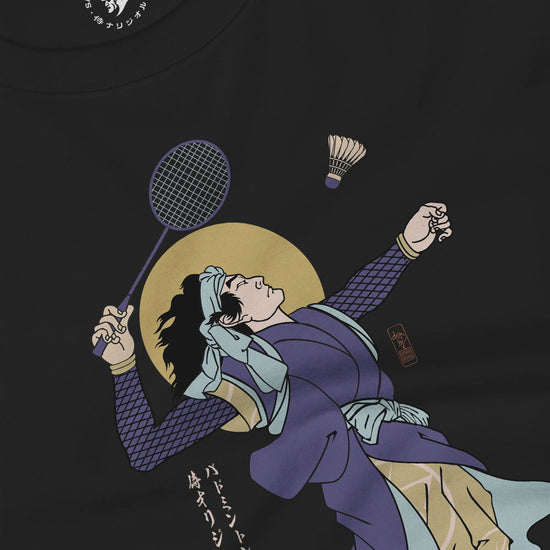 Samurai Badminton Ukiyo-e Unisex Long Sleeve Tee No.1 - Samurai Original