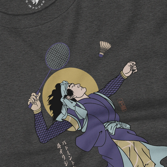 Samurai Badminton Ukiyo-e Unisex Long Sleeve Tee No.1 - Samurai Original