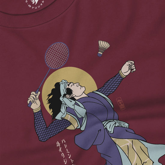 Samurai Badminton Ukiyo-e Unisex Long Sleeve Tee No.1 - Samurai Original