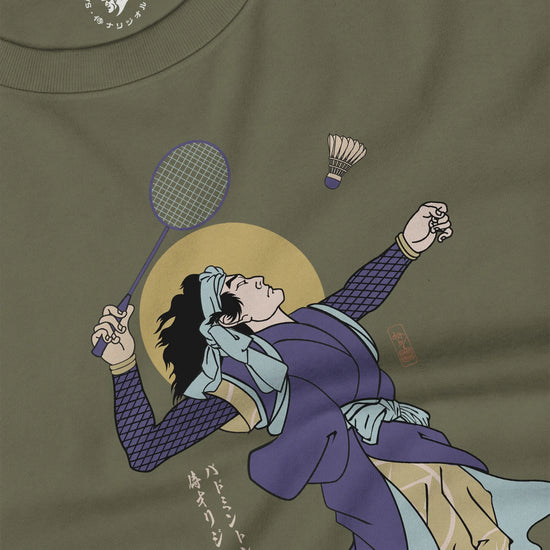 Samurai Badminton Ukiyo-e Unisex Long Sleeve Tee No.1 - Samurai Original
