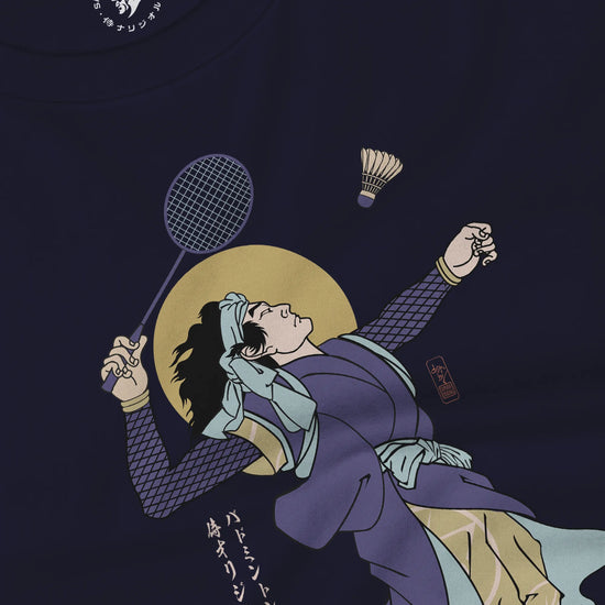 Samurai Badminton Ukiyo-e Unisex Long Sleeve Tee No.1 - Samurai Original