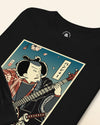 Samurai Banjo Player Music Ukiyo-e Unisex Long Sleeve Tee - Samurai Original