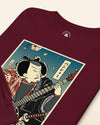 Samurai Banjo Player Music Ukiyo-e Unisex Long Sleeve Tee - Samurai Original