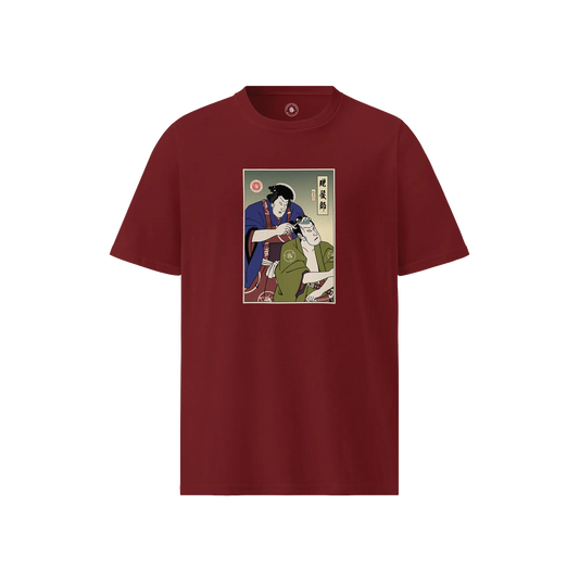 Samurai Barber Ukiyo-e Unisex organic t-shirt