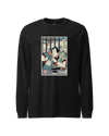 Samurai Barista Coffee Ukiyo-e Unisex Long Sleeve Tee Black - Samurai Original