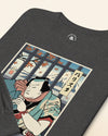 Samurai Barista Coffee Ukiyo-e Unisex Long Sleeve Tee - Samurai Original
