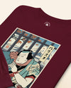 Samurai Barista Coffee Ukiyo-e Unisex Long Sleeve Tee - Samurai Original