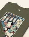 Samurai Barista Coffee Ukiyo-e Unisex Long Sleeve Tee - Samurai Original