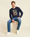 Samurai Bartender Wine Ukiyo-e Unisex Long Sleeve Tee - Samurai Original