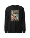 Samurai Bartender Wine Ukiyo-e Unisex Long Sleeve Tee Black - Samurai Original