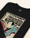 Samurai Bartender Wine Ukiyo-e Unisex Long Sleeve Tee - Samurai Original