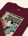 Samurai Bartender Wine Ukiyo-e Unisex Long Sleeve Tee - Samurai Original