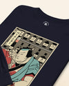 Samurai Bartender Wine Ukiyo-e Unisex Long Sleeve Tee - Samurai Original
