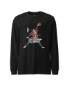 Samurai Basketball Player 3 Sport Ukiyo-e Unisex Long Sleeve Tee Black - Samurai Original