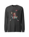 Samurai Basketball Player 3 Sport Ukiyo-e Unisex Long Sleeve Tee Dark Grey Heather - Samurai Original