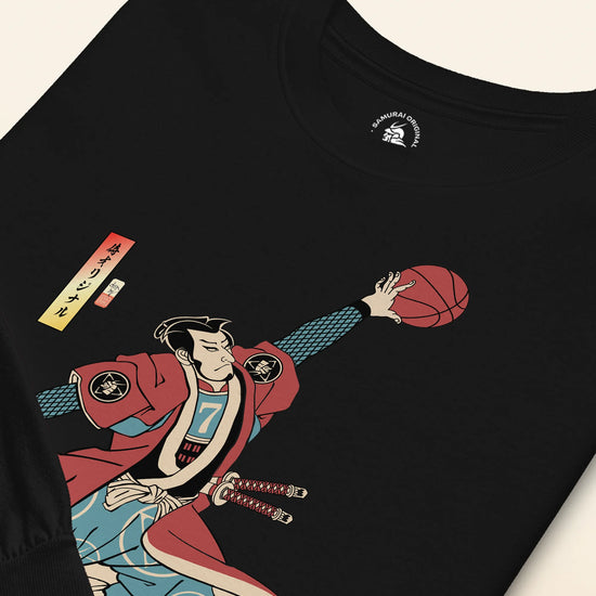 Samurai Basketball Player 3 Sport Ukiyo-e Unisex Long Sleeve Tee - Samurai Original