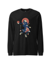 Samurai Basketball Player 4 Sport Ukiyo-e Unisex Long Sleeve Tee Black - Samurai Original