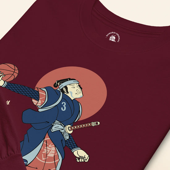 Samurai Basketball Player 4 Sport Ukiyo-e Unisex Long Sleeve Tee - Samurai Original